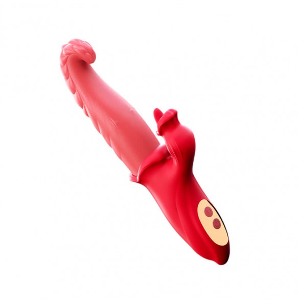 MizzZee - Sophia Tongue Licking Vibrating Wand (Chargeable - Red)